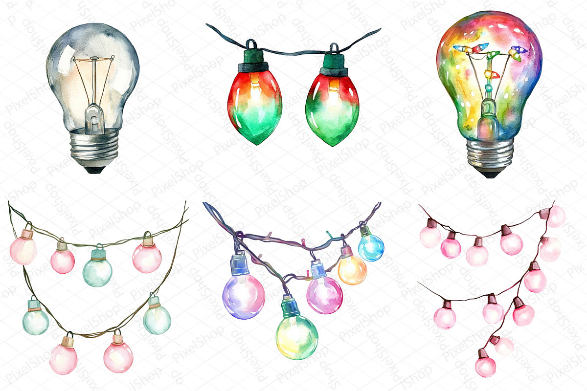 Christmas Light Clipart, an Illustration by DreamPrint404 (Photo 2 of 6)