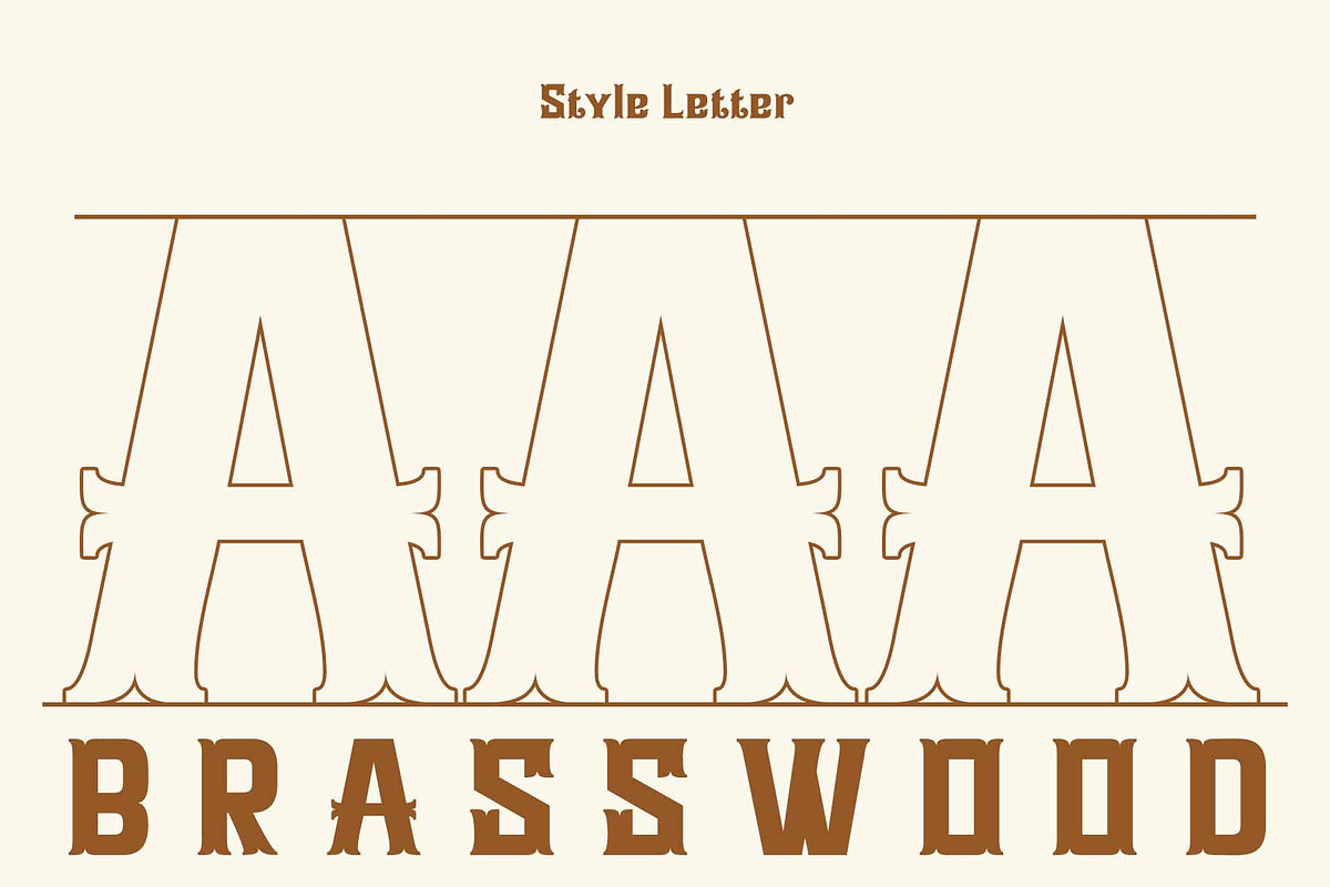 Brasswood - Vintage Font Free 5 Logo, a Script Font by kangfont Studio (Photo 6 of 10)