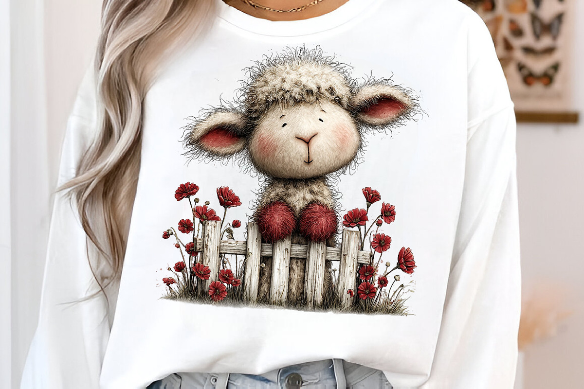 Cute spring lamb clipart, an Illustration by SinaCreation (Photo 8 of 11)