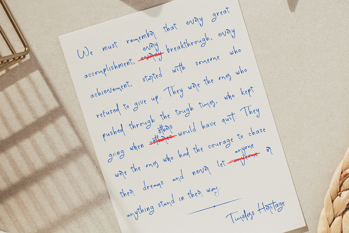 Timeless Heritage, a Script Font by BearyType Studio (Photo 2 of 7)