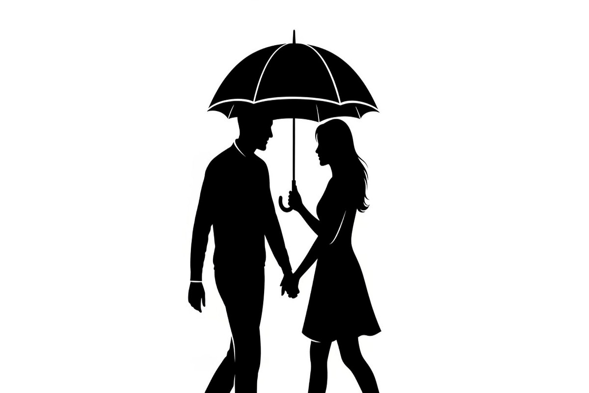 50 Couple Umbrella Silhouette Bundle, an Illustration by Designs_River (Photo 7 of 51)