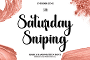 Saturday Sniping, a Handwritten Font by FreshTypeINK (Thumbnail 1 of 8)