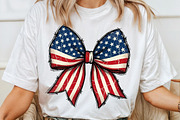 Retro USA Flag Bow PNG, a Seasonal Illustration by Sublimation Artist (Thumbnail 4 of 9)