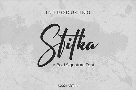 "Stitka" Bold Signature Font