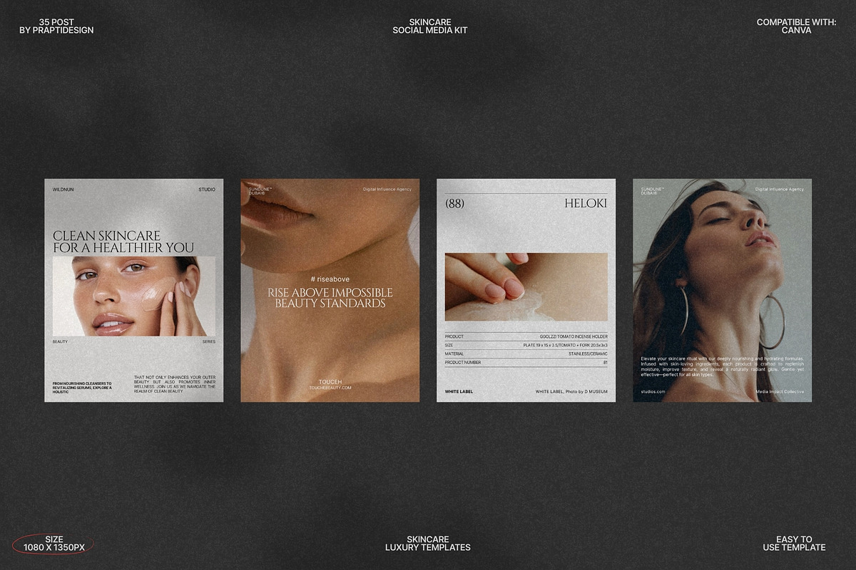 Minimal Skincare Post Templates preview 6