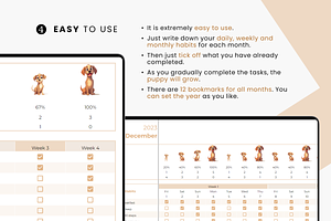 Habit Tracker Template Dogs