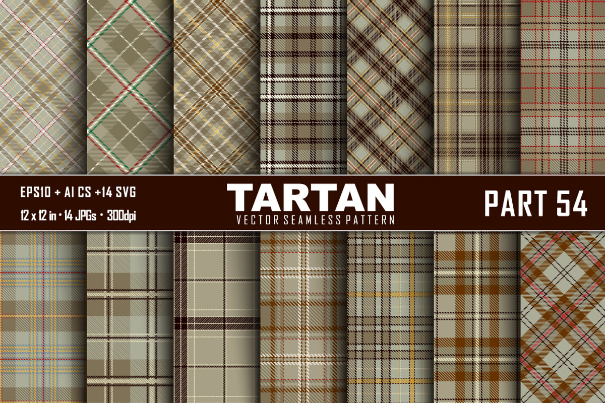 Seamless Tartan Pattern Part - 54, a Pattern Graphic by Vectorchoice