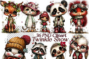 Twinkle Snow Holiday Love Clipart, an Illustration by one-touch (Thumbnail 1 of 16)