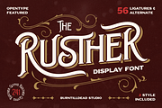 Rusther, a Serif Font by Burntilldead (Thumbnail 1 of 12)