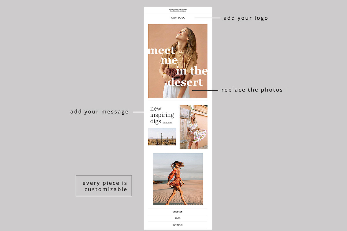 Desert Vibes Email Template, an Email Template by Edit & Go Templates (Photo 2 of 4)
