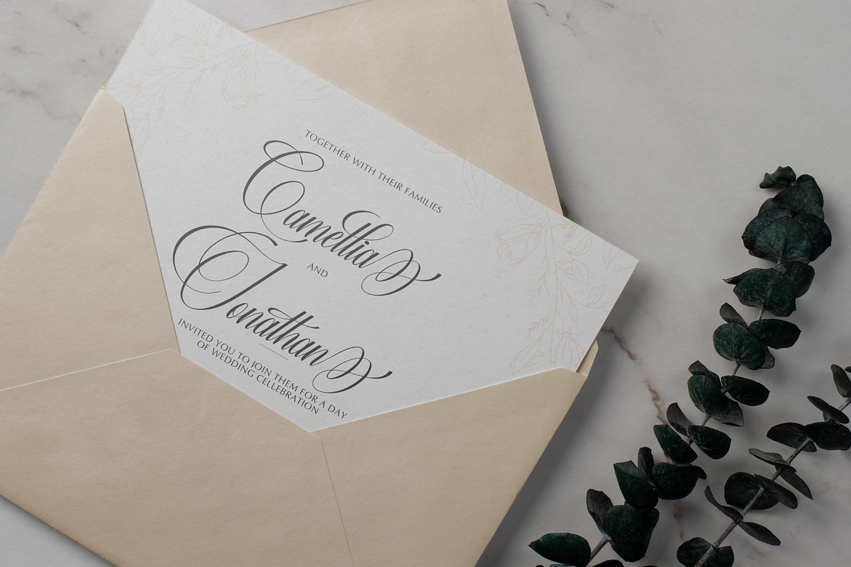 Miss Roderick | Wedding Calligraphy, a Script Font by Denustudios (Photo 7 of 12)
