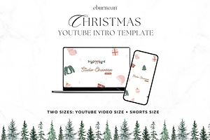 Cute Christmas Youtube Intro Canva, a Social Media Template by Studio Eburnean