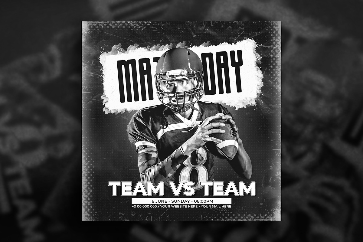 Match day social media flyers, a Social Media Template by Tanmoy Topu (Photo 7 of 11)