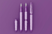 3d Fountain Pen With Cap Mockup, a Pens & Pencil Mockup by The Rose Project (Thumbnail 1 of 3)