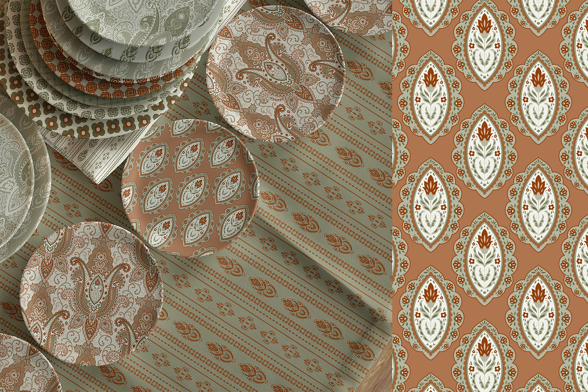 LUXURY VINTAGE PAISLEY SEAMLESS SET, a Pattern Graphic by Sonulkaster (Photo 8 of 11)