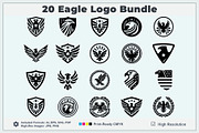 20 Minimalist Eagle Logo Bundle, a Branding & Logo Template by Vectorium Studio (Thumbnail 1 of 21)