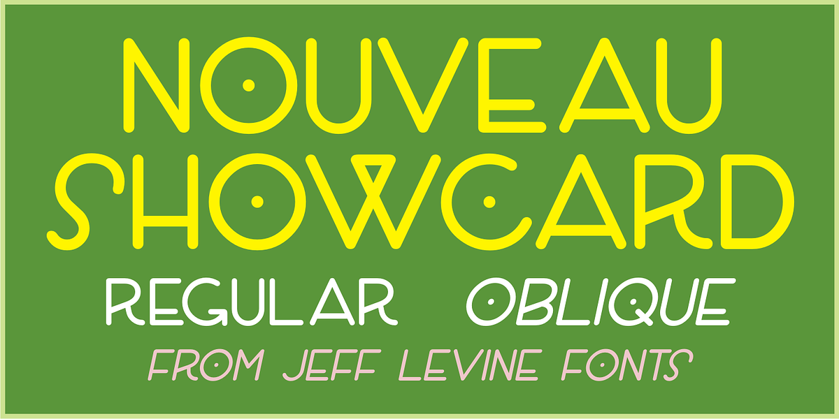 Nouveau Showcard JNL, a Font by Jeff Levine Fonts