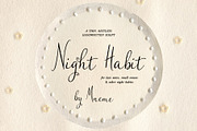 Night Habit Handwritten Script, a Script Font by Mneme (Thumbnail 1 of 7)