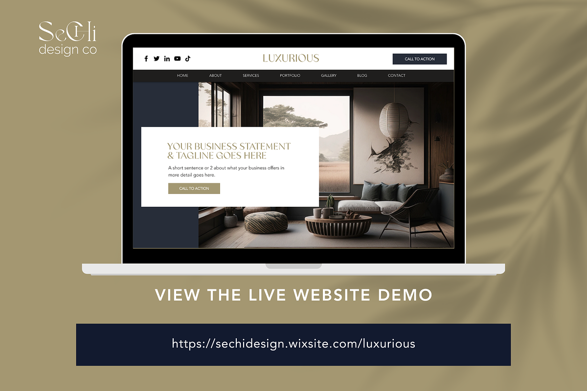 Luxurious Wix Website Template, a Wix Template by Sechi Design Co (Photo 4 of 5)