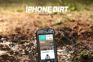 iPhone Dirt Mockup Set