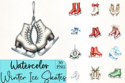 Winter Ice Skates Clipart, an Illustration by CrexoraLab (Thumbnail 1 of 5)