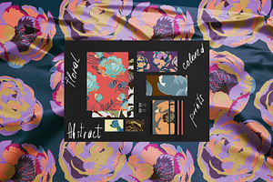 Abstract Floral Colored Prints