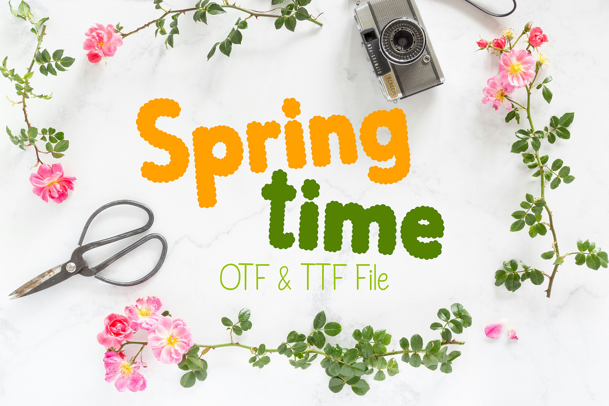Springtime Font, a Symbol Font by LivelyAutumn11.11 (Photo 1 of 4)
