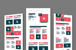Wireframe Landing Page Design, a Wireframe Template by MightyDesign