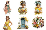 Easter Garden Clipart, an Illustration by DreamArtGraphic (Thumbnail 4 of 4)