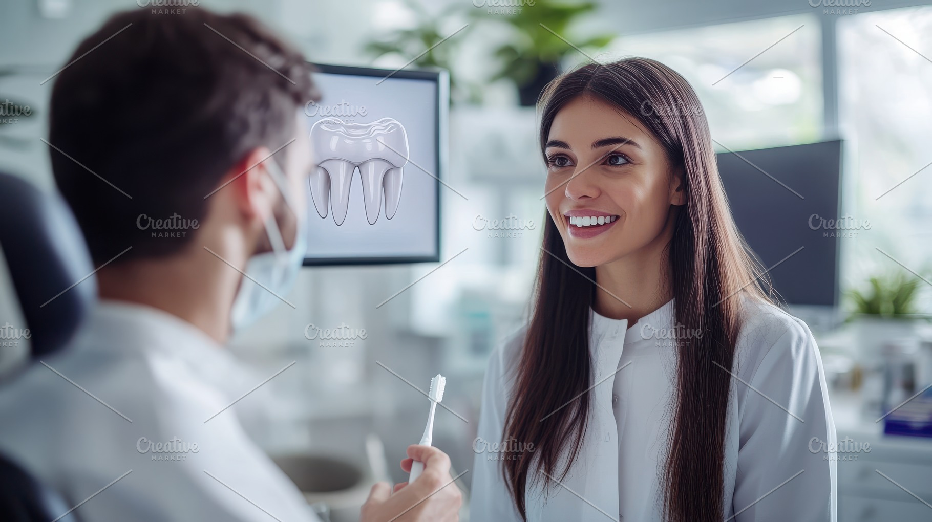 Dental Consultation: Dentist explain, a Health & Medical Photo by Pixeness Studio