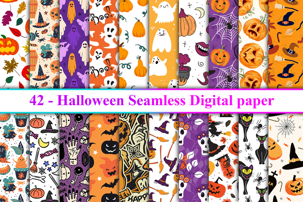 Halloween Digital Paper, a Pattern Graphic by Digital Studio (Photo 1 of 6)