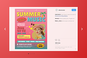Retro Summer Music Flyer Set, a Flyer Template by SquidPixey (Thumbnail 4 of 5)