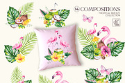 Tropical Breeze Clipart & Patterns, a Seasonal Illustration by SashaKondr (Thumbnail 10 of 13)