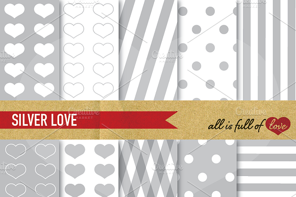 Silver Grey Digital Backdrop Pattern preview 2