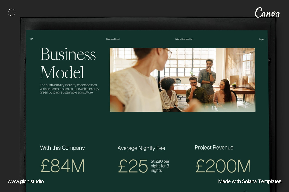 Pitch Deck Presentation Template, a Social Media Template by GLDN Studio (Photo 6 of 9)