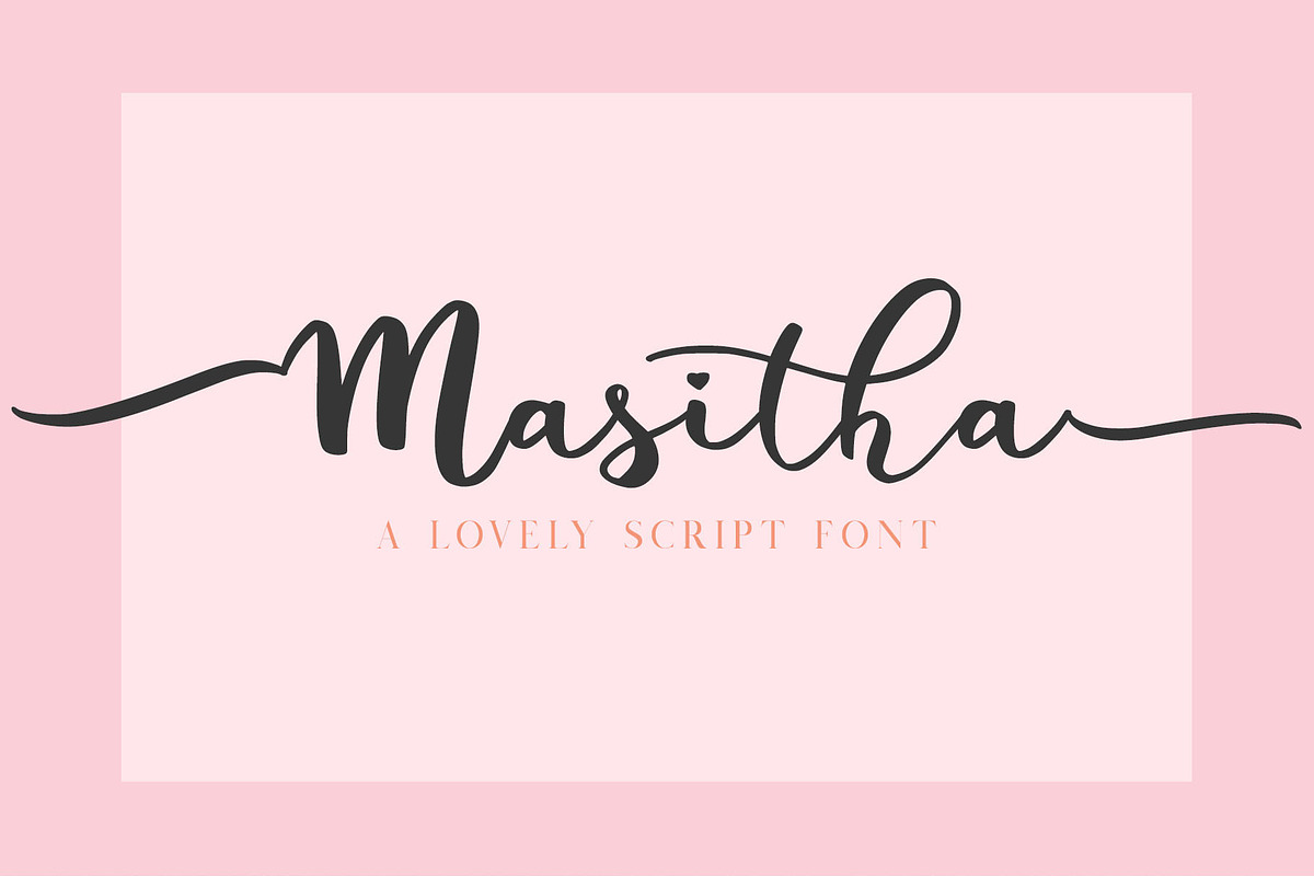 Masitha - A Lovely Script Font, a Script Font by Craft Supply Co. (Photo 10 of 10)