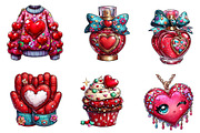 Watercolor Valentines Day Clipart, an Illustration by CreationArt (Thumbnail 4 of 5)