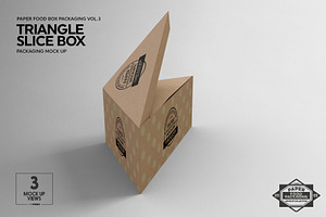 Cake Slice Box Packaging Mockup