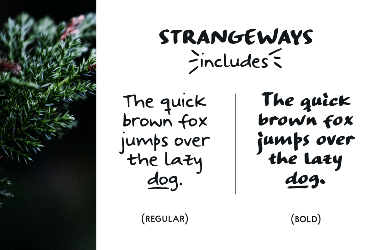 Strangeways handwritten sans font preview 2
