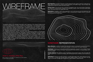 75 Wireframe Topo Elements Vectors