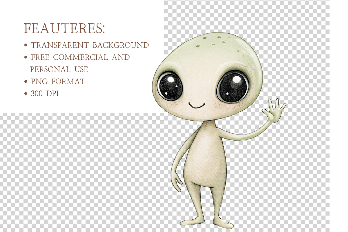 Outer Space Watercolor Clipart, an Illustration by MockupWizard (Photo 4 of 5)