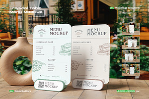Tropical Table Menu Mockup, an Advertising Mockup by My Code Std