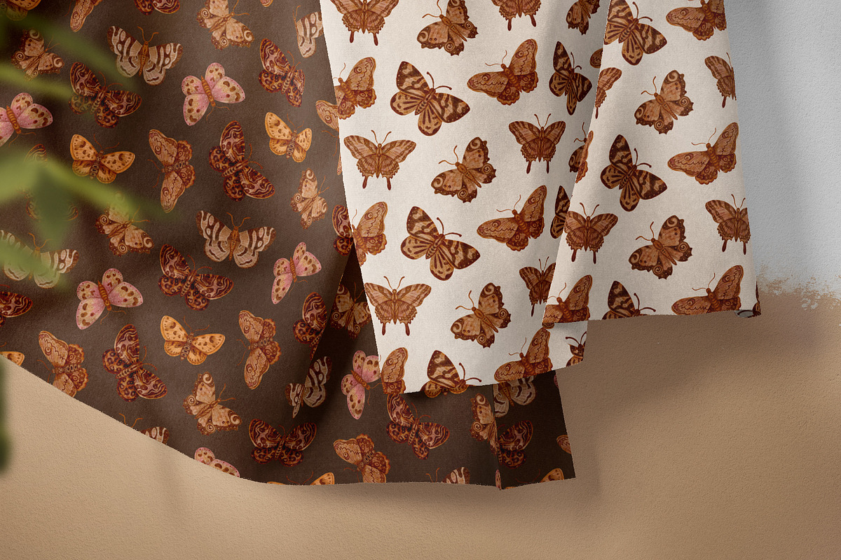 Watercolor Butterflies patterns, a Pattern Graphic by Tiger and Flower (Photo 3 of 17)