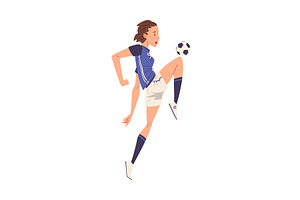 Girl Soccer Player Character, Young, a Sport Illustration by TopVectors