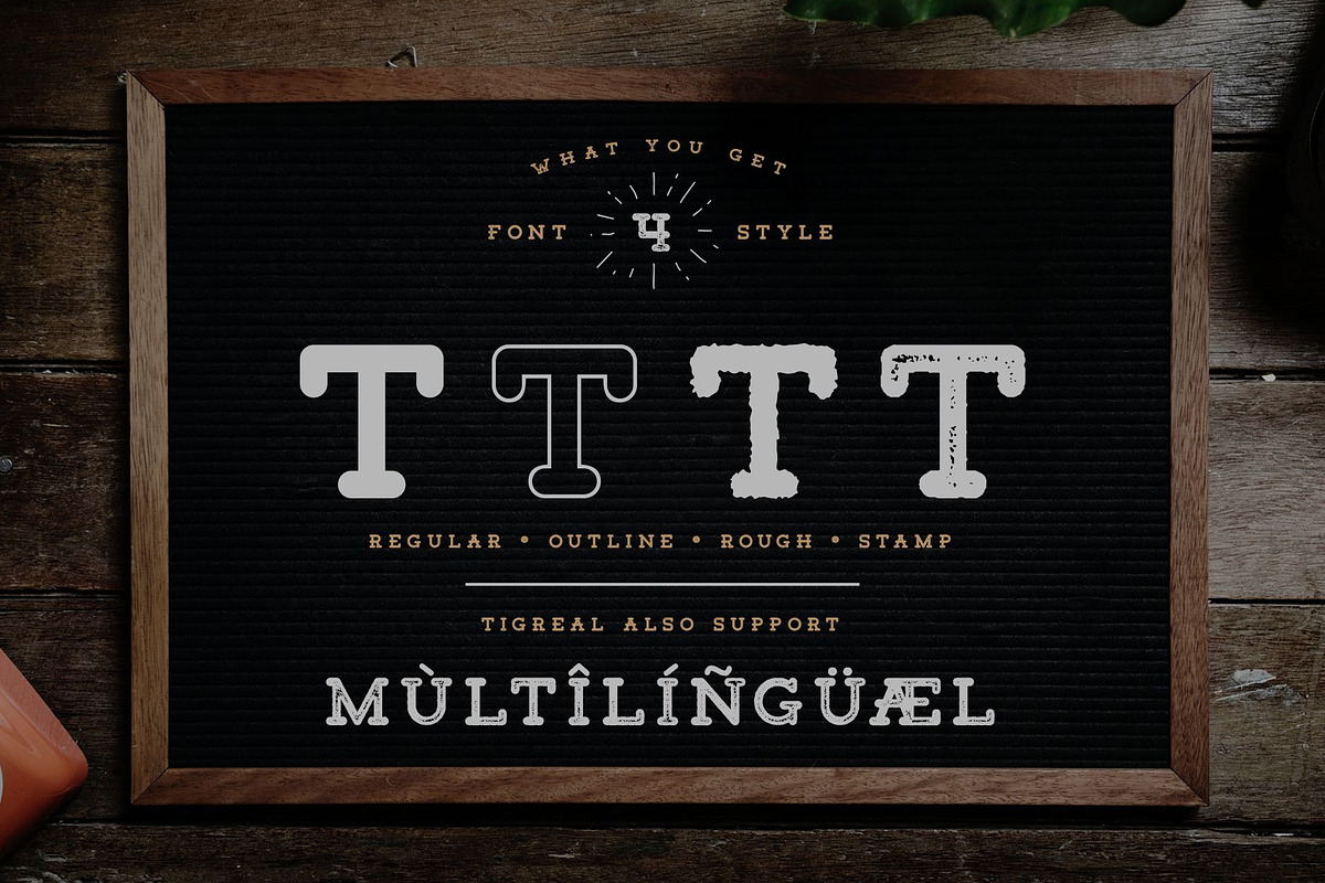 Tigreal Font Family + Illustrations preview 4