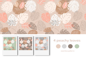 Peachy, Luxury Tropical Pattern