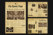 Halloween Newspaper Template, a Brochure Template by BrandPacks (Thumbnail 1 of 4)