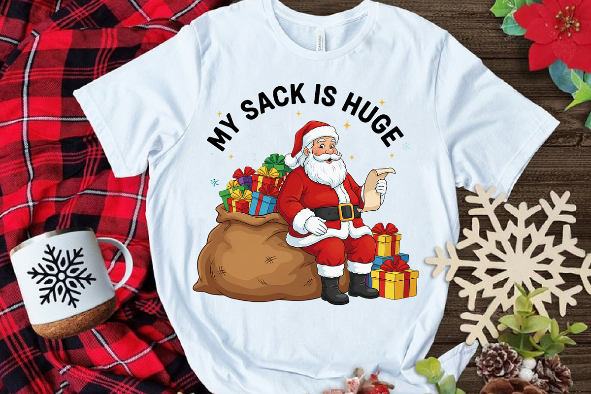 My Sack is Huge Funny Christmas PNG, an Illustration by Canvas Craft (Photo 4 of 6)