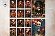 Haunted Circus Digital Papers, a Person Illustration by ThatsDesignArt (Thumbnail 4 of 10)