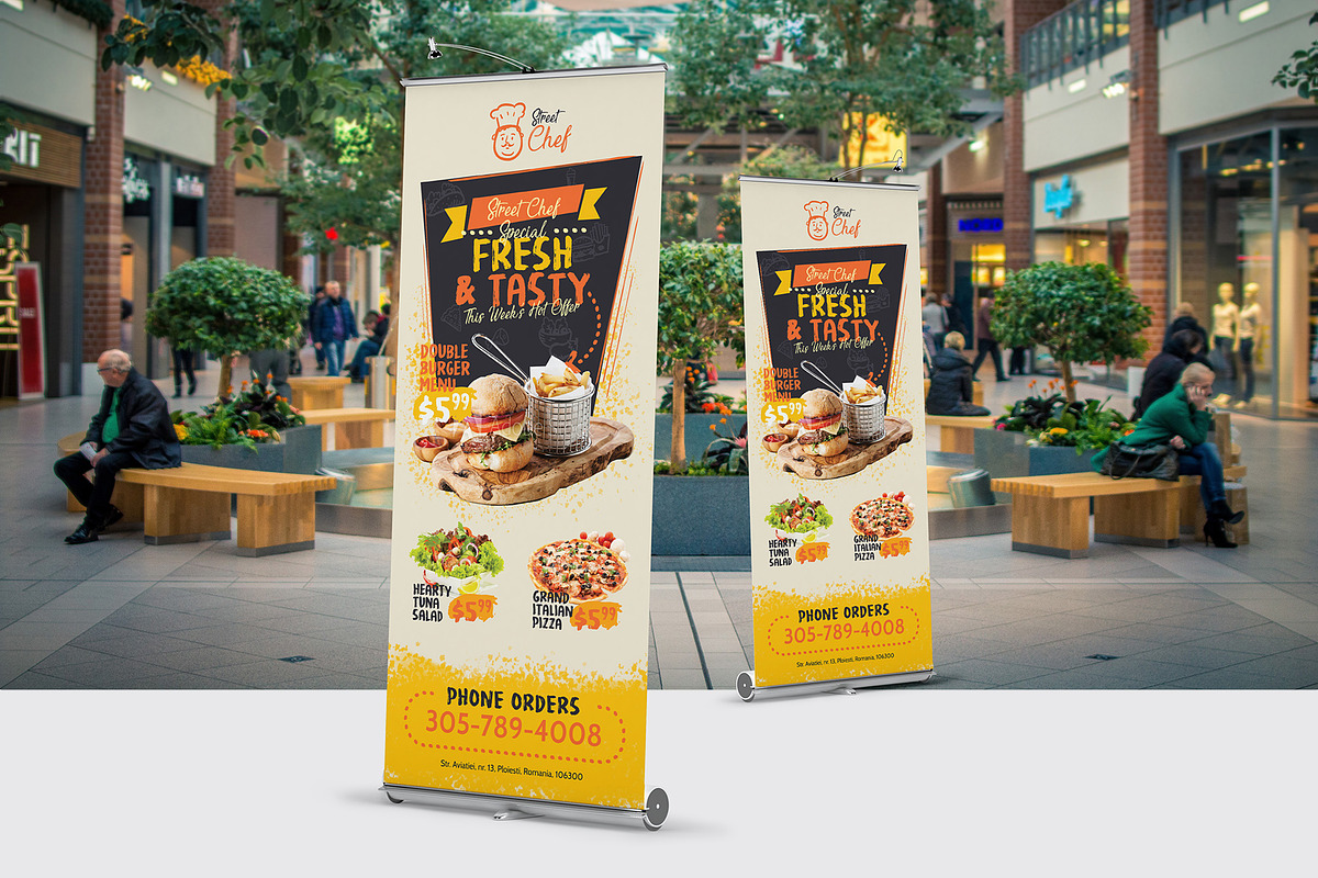 Fast Food Roll-Up Banner, a Flyer Template by floringheorghe (Photo 2 of 4)